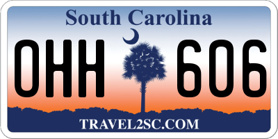 SC license plate OHH606