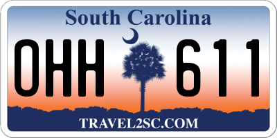 SC license plate OHH611