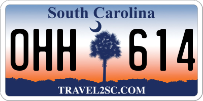 SC license plate OHH614