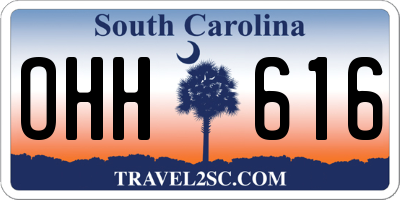 SC license plate OHH616
