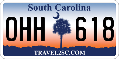 SC license plate OHH618