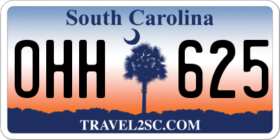 SC license plate OHH625