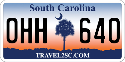 SC license plate OHH640