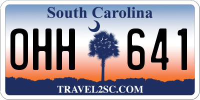 SC license plate OHH641