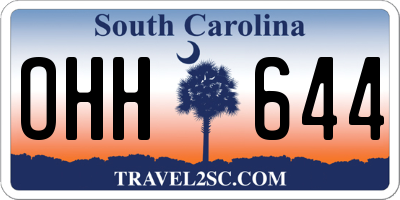 SC license plate OHH644