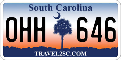 SC license plate OHH646