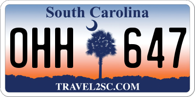 SC license plate OHH647