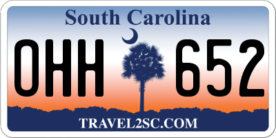 SC license plate OHH652