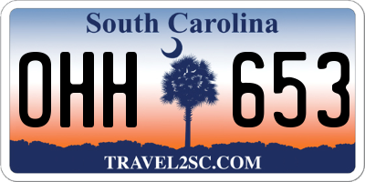 SC license plate OHH653