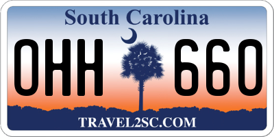 SC license plate OHH660