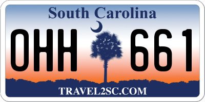 SC license plate OHH661