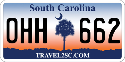 SC license plate OHH662