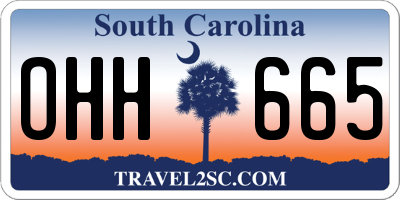 SC license plate OHH665