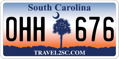 SC license plate OHH676