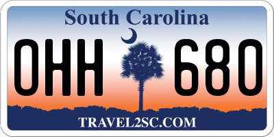 SC license plate OHH680