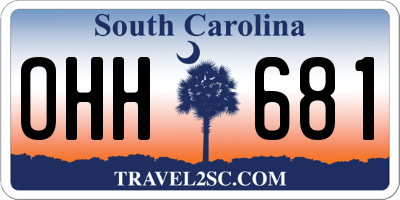 SC license plate OHH681
