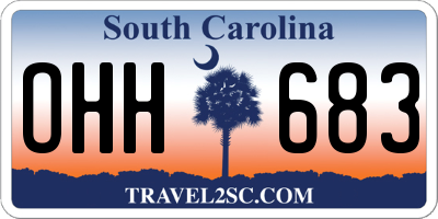 SC license plate OHH683