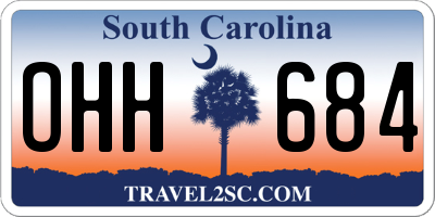 SC license plate OHH684