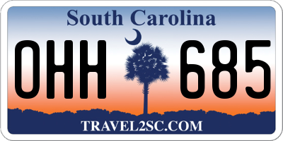 SC license plate OHH685