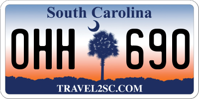 SC license plate OHH690
