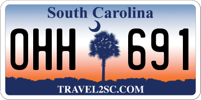 SC license plate OHH691