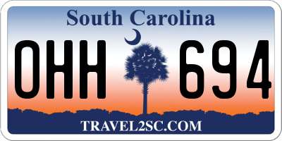 SC license plate OHH694