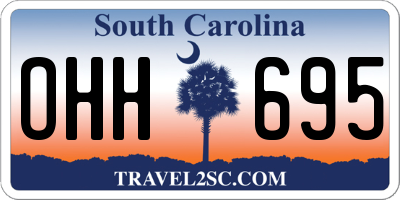 SC license plate OHH695