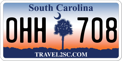 SC license plate OHH708