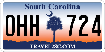 SC license plate OHH724