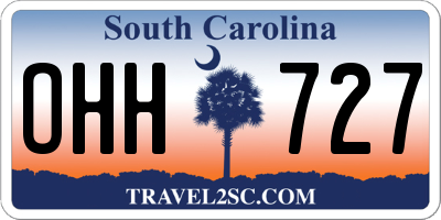 SC license plate OHH727