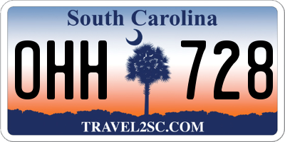 SC license plate OHH728