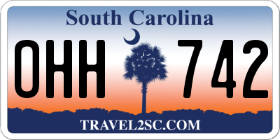 SC license plate OHH742