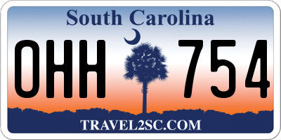 SC license plate OHH754
