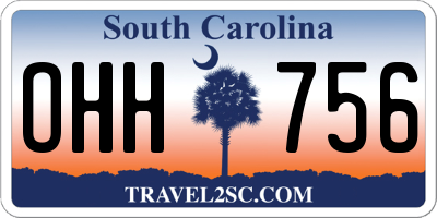 SC license plate OHH756