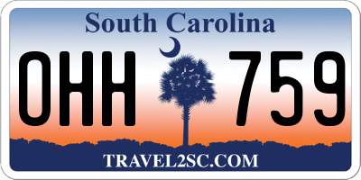 SC license plate OHH759