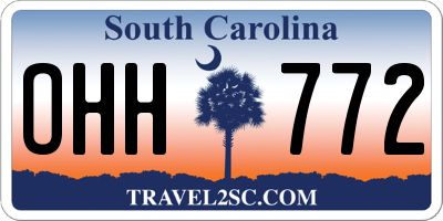 SC license plate OHH772