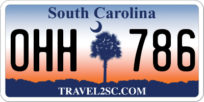 SC license plate OHH786