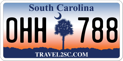 SC license plate OHH788