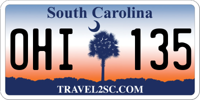 SC license plate OHI135