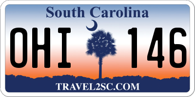 SC license plate OHI146