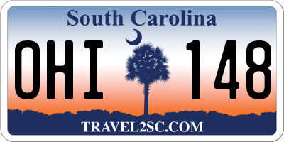 SC license plate OHI148