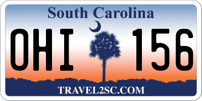 SC license plate OHI156