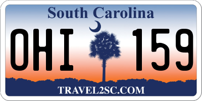 SC license plate OHI159