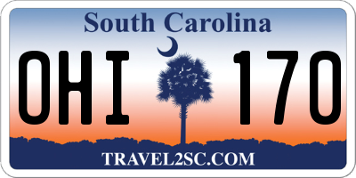 SC license plate OHI170