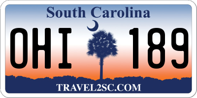SC license plate OHI189