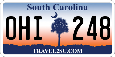 SC license plate OHI248