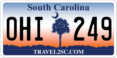 SC license plate OHI249