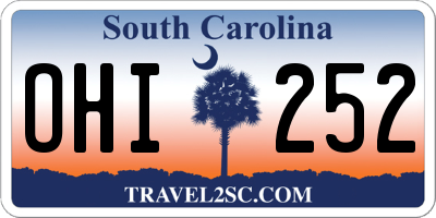 SC license plate OHI252