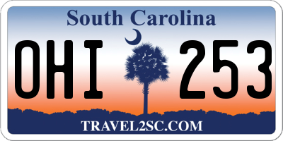 SC license plate OHI253
