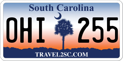 SC license plate OHI255
